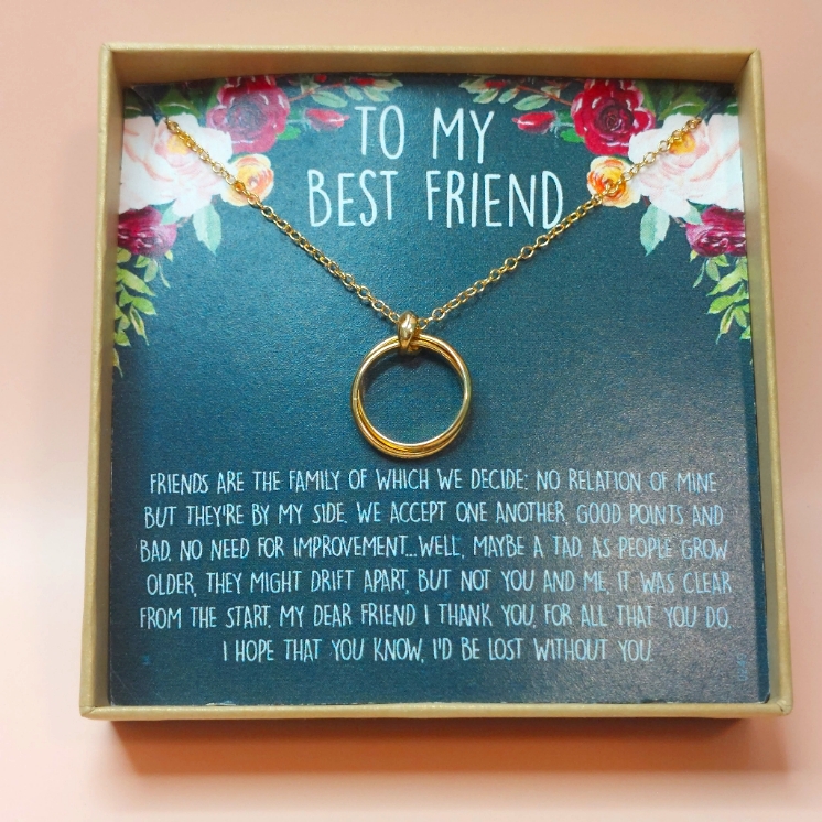 18 Inch Dear Ava Best Friend Necklace Nwt Gold Toneq